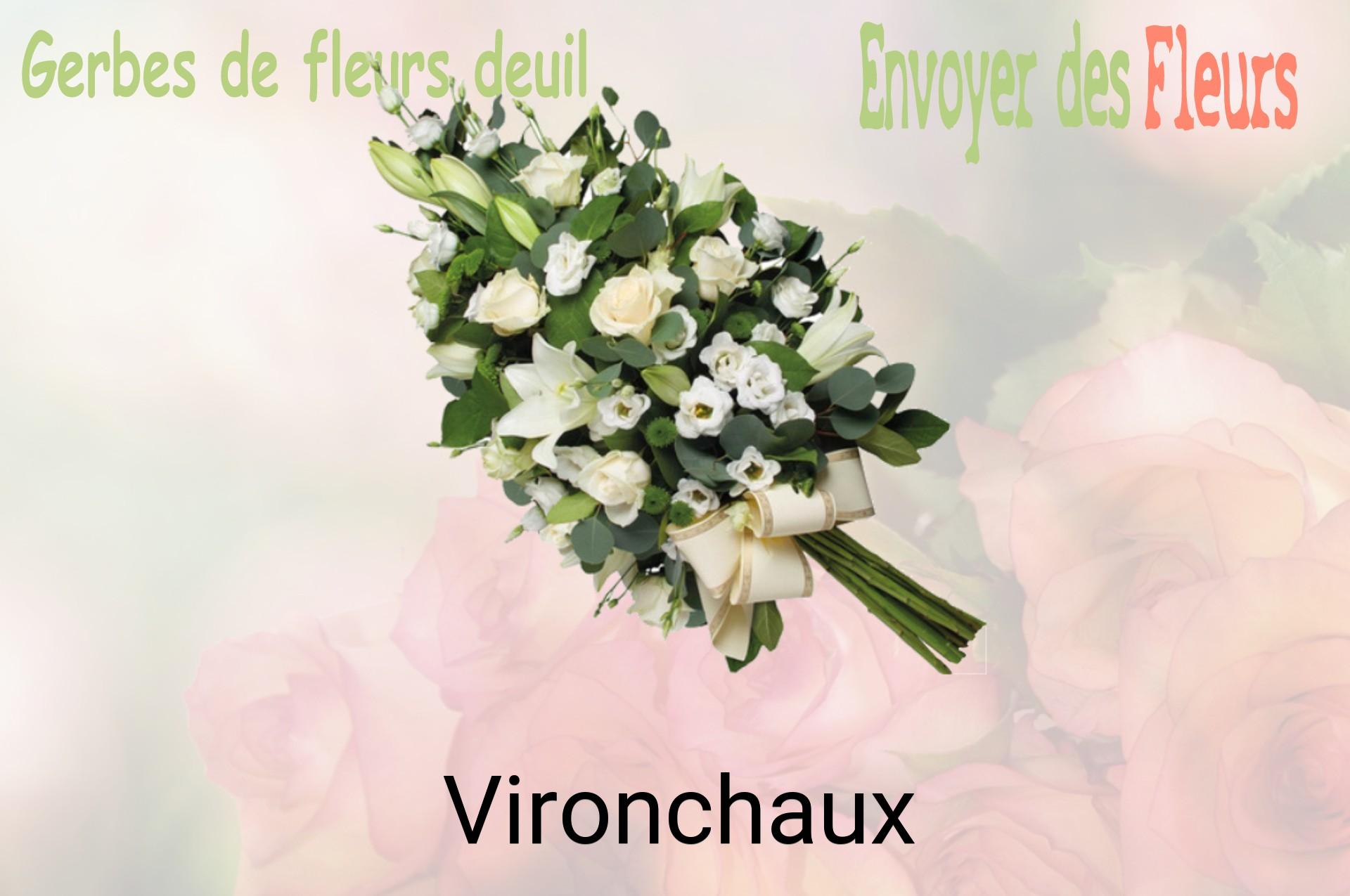Gerbe de fleurs de deuil livrée à Vironchaux
